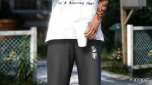 GTA 5 Player Mod: OVO X Raiders NFL Sweatpants for Mpmale (Image #3)