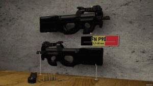 GTA 5 Weapon Mod: RON FN P90 TR (2 Versions) (Image #5)