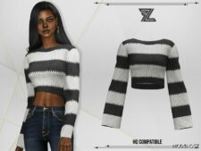 Sims 4 Female Clothes Mod: Tara Wool Sweater (Featured)