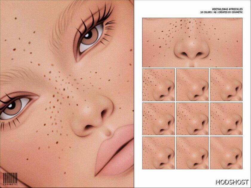 Sims 4 Makeup Mod: Details N45 Freckles (Featured)