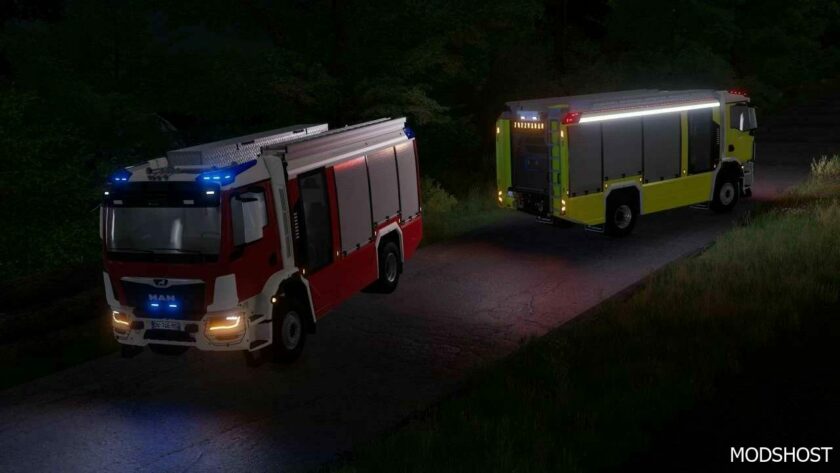 FS22 MAN Vehicle Mod: Rosenbauer AT3 Facelift MAN TGM TG3 (Featured)