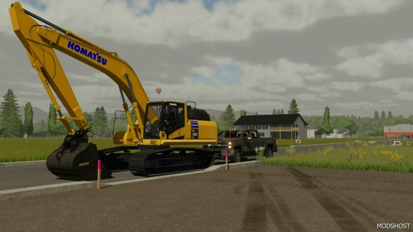 FS22 Komatsu Forklift Mod: PC360 Long Stick (Featured)