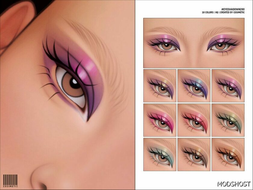 Sims 4 Female Makeup Mod: Eyeshadow N280 (Featured)