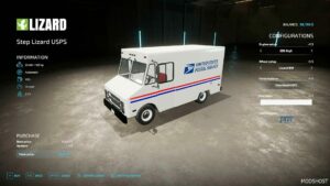 FS22 Vehicle Mod: Lizard Usps Truck V1.1 (Featured)