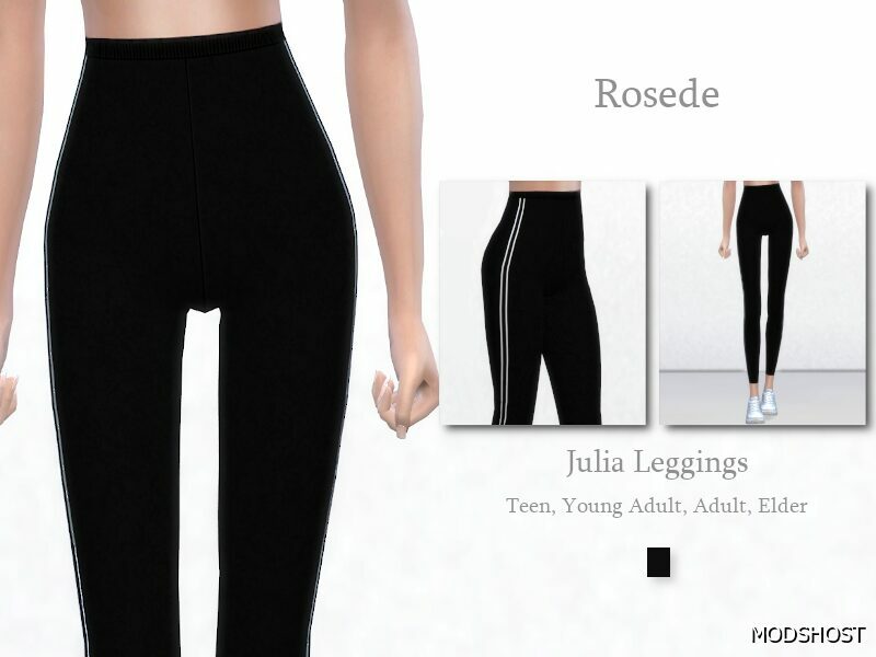 Sims 4 Teen Clothes Mod: Julia Top&Leggings SET (Featured)