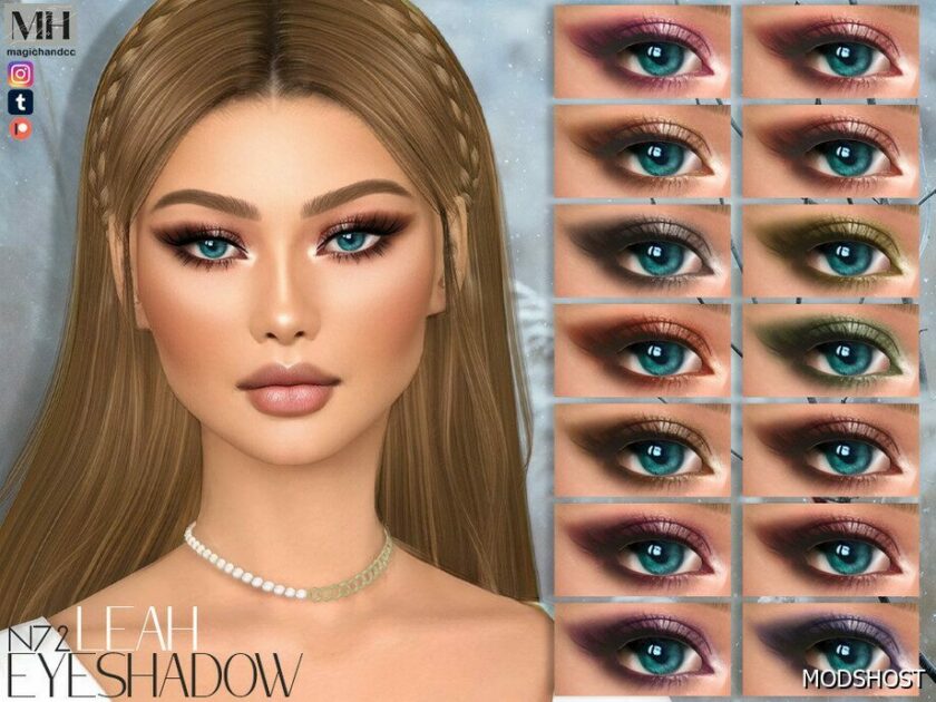 Sims 4 Female Makeup Mod: Leah Eyeshadow N72 (Featured)