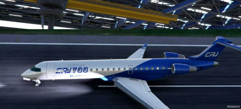 MSFS 2020 CRJ-700 Mod: Bombardier CRJ-700 Freeware Aircraft Working Cockpit V1.1 (Featured)