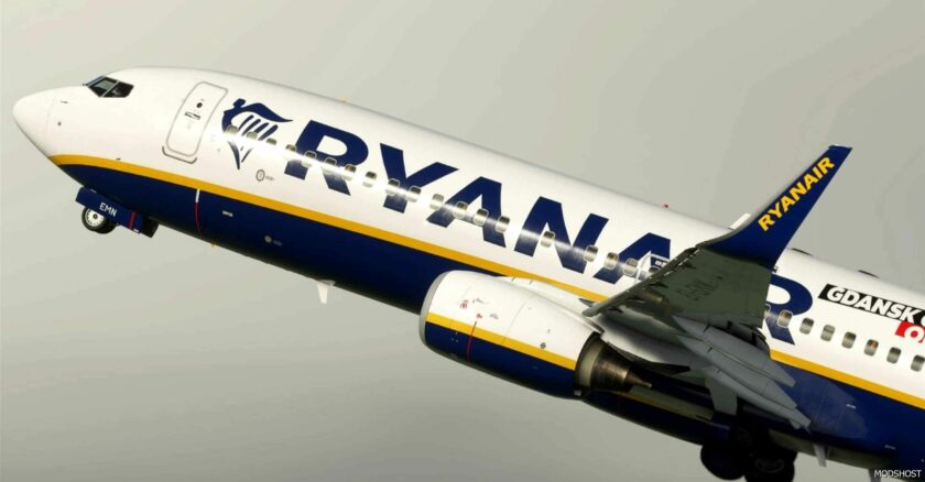 MSFS 2020 737-800 Mod: Ryanair Livery (Mini-Fleet Package 1) – Pmdg 737-800 V2.1 (Featured)