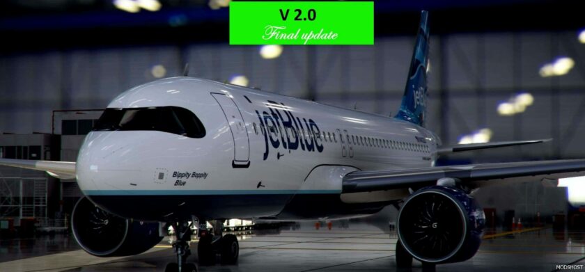 MSFS 2020 8K Mod: Airbus A320Neo Jetblue N4022J in 8K Livery V2.0 (Featured)