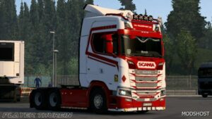 ETS2 Scania Mod: PA Transport AB Scania Skin by Player Thurein (Featured)