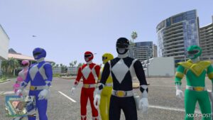 GTA 5 Player Mod: Mighty Morphin Power Rangers (Add-On Peds) (Image #4)