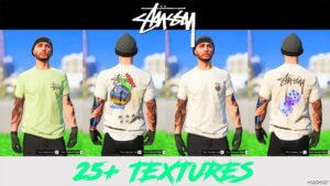 GTA 5 Player Mod: Stussy Graphic Tee’s Pack for MP Males (Image #4)