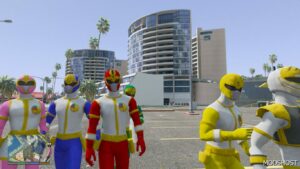 GTA 5 Player Mod: Gosei Sentai Dairanger (Gosei Sentai Dairenjaa) (Addon PED) (Image #2)