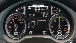 ETS2 DAF Mod: XF Euro 6 More Readable Dashboard V2.0 (Image #2)