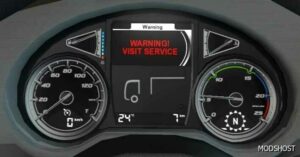 ETS2 DAF Mod: XF Euro 6 More Readable Dashboard V2.0 (Image #3)