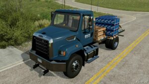 FS22 Freightliner Truck Mod: 108SD Short Flatbed V2.0 (Featured)