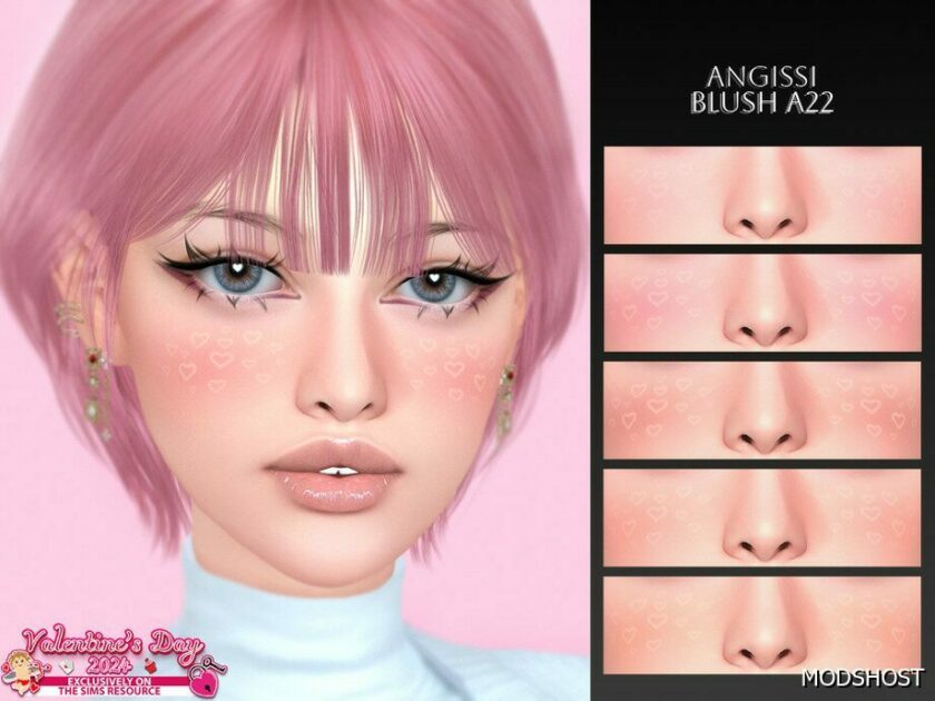 Sims 4 Female Makeup Mod: Blush A22 (Featured)