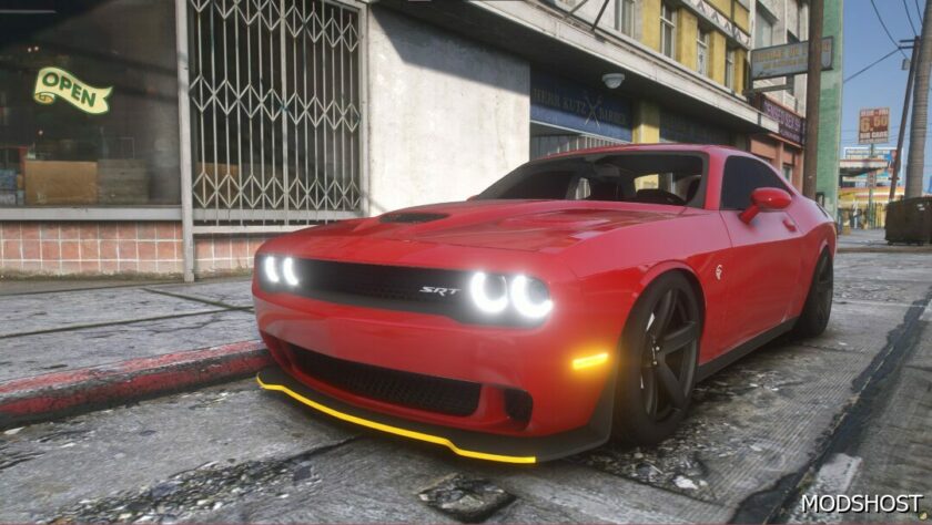 GTA 5 Dodge Vehicle Mod: 2016 Dodge Hellcat Challenger Add-On / Fivem (Featured)