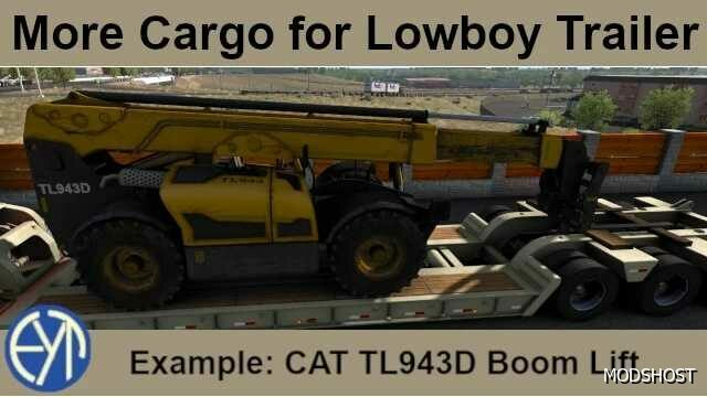 ATS Mod: More Cargo for Lowboy 1.49 (Featured)