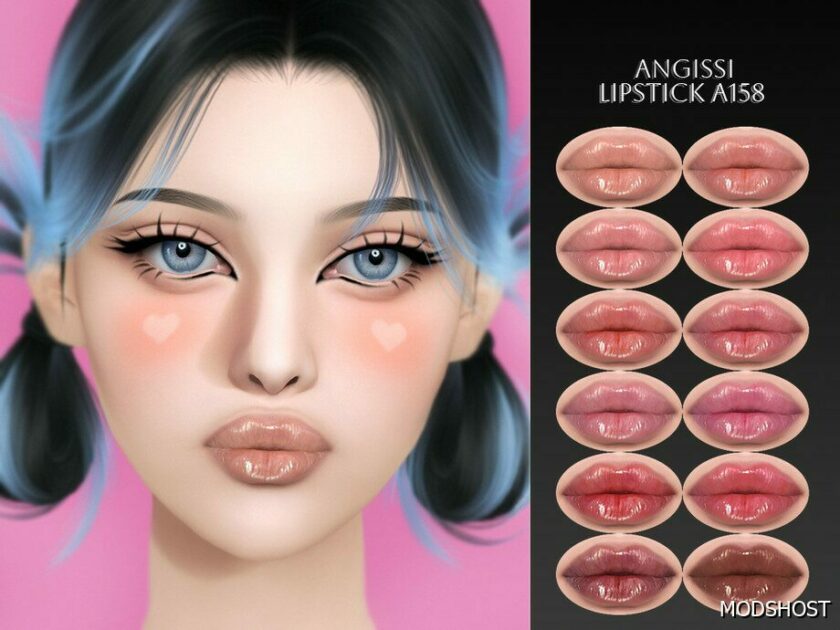 Sims 4 Lipstick Makeup Mod: A158 (Featured)