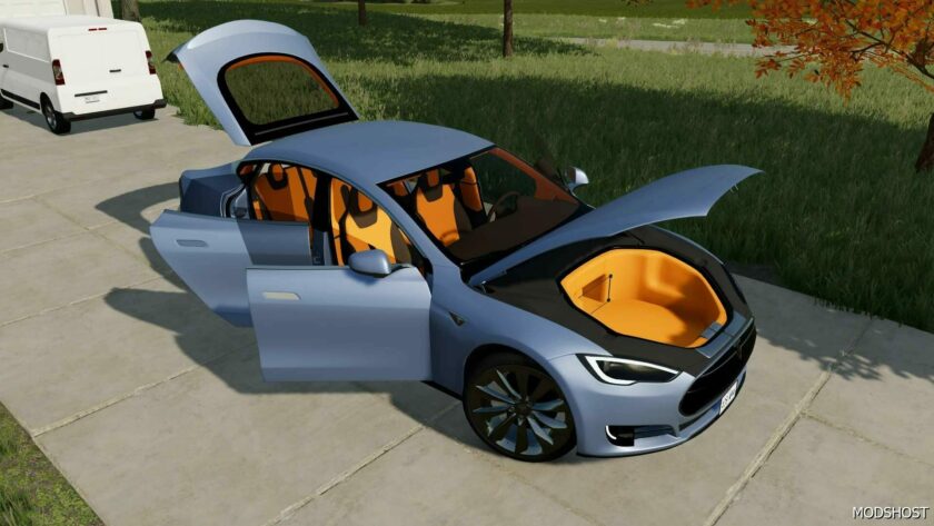 FS22 Tesla Car Mod: Model S 2014 (Featured)