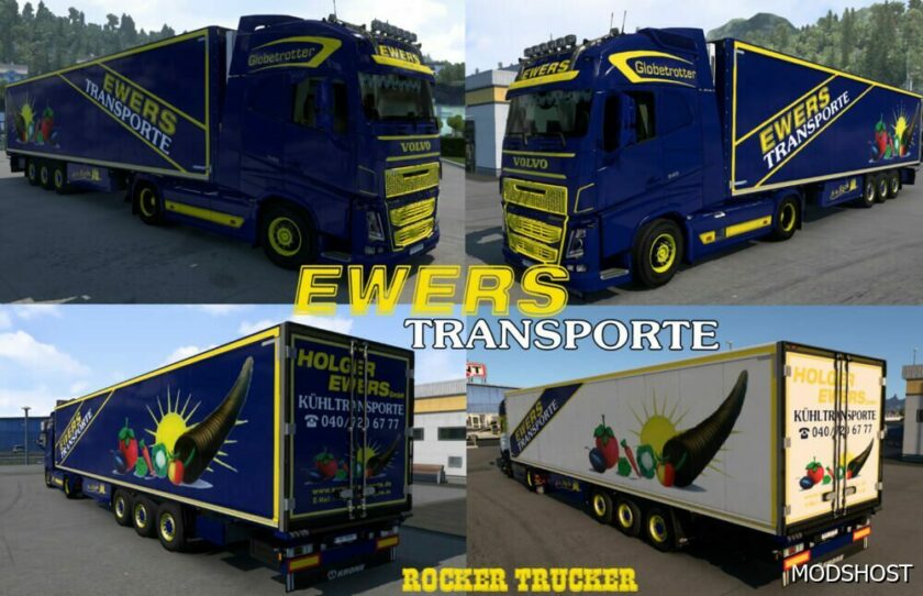 ETS2 Mod: Holger Ewers Transporte Skin Pack (Featured)