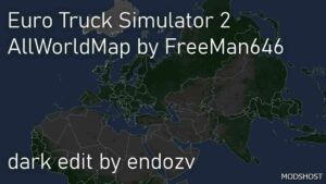 ETS2 Mod: Allworldmap Dark Mode 1.49 (Featured)