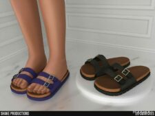 Sims 4 Kid Shoes Mod: Leather Sandals (Children) – S012412 (Featured)