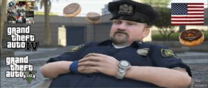 GTA 5 Player Mod: GTA IV FAT COP Addon-Ped (Featured)