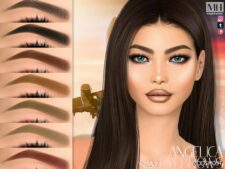 Sims 4 Eyebrows Hair Mod: Angelica Eyebrows N287 (Featured)