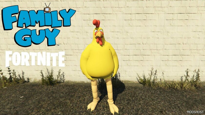 GTA 5 Player Mod: The Giant Chicken from Family GUY (Fortnite) (Featured)