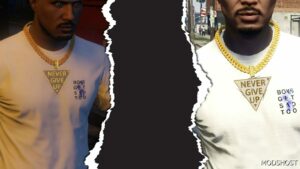 GTA 5 Player Mod: Never Give up Gold Chain for MP Male Sp/Fivem Ready (Featured)