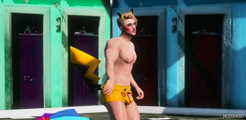 GTA 5 Player Mod: Pikachu for MP Male (Featured)