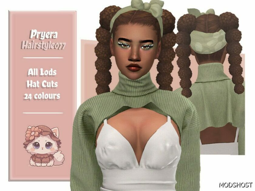 Sims 4 Female Mod: Pryera Hairstyle (Featured)