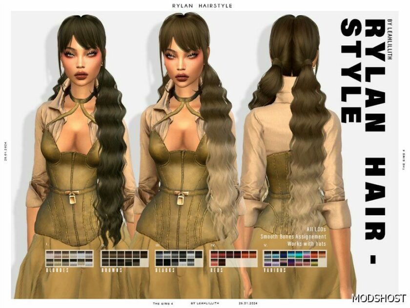 Sims 4 Female Mod: Rylan Hairstyle (Featured)