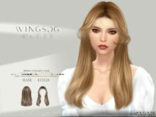 Sims 4 Female Mod: Wings EF0128 Messy Straight Hair (Featured)