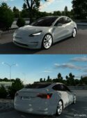 ETS2 Tesla Car Mod: 2021 Tesla Model 3 Performance 1.49 (Featured)