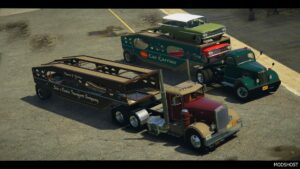 GTA 5 Vehicle Mod: 1947 MHS Car Carrier Trailer Add-On | Lods (Image #5)