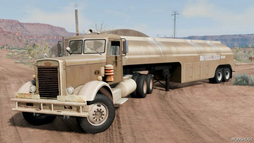 BeamNG Peterbilt Mod: 1955 Peterbilt 281 Duel Truck V2.0 0.31 (Featured)