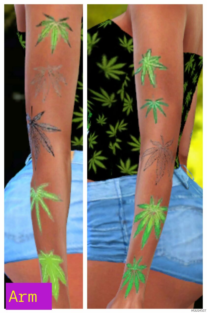 Sims 4 Mod: Weed Tattoos For Females & Males (Featured)