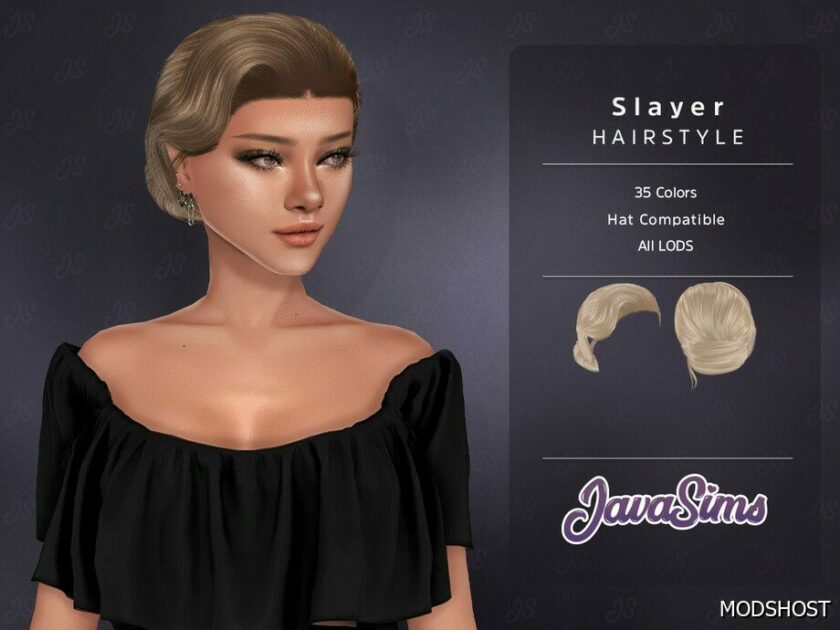 Sims 4 Female Mod: Slayer Hairstyle (Featured)