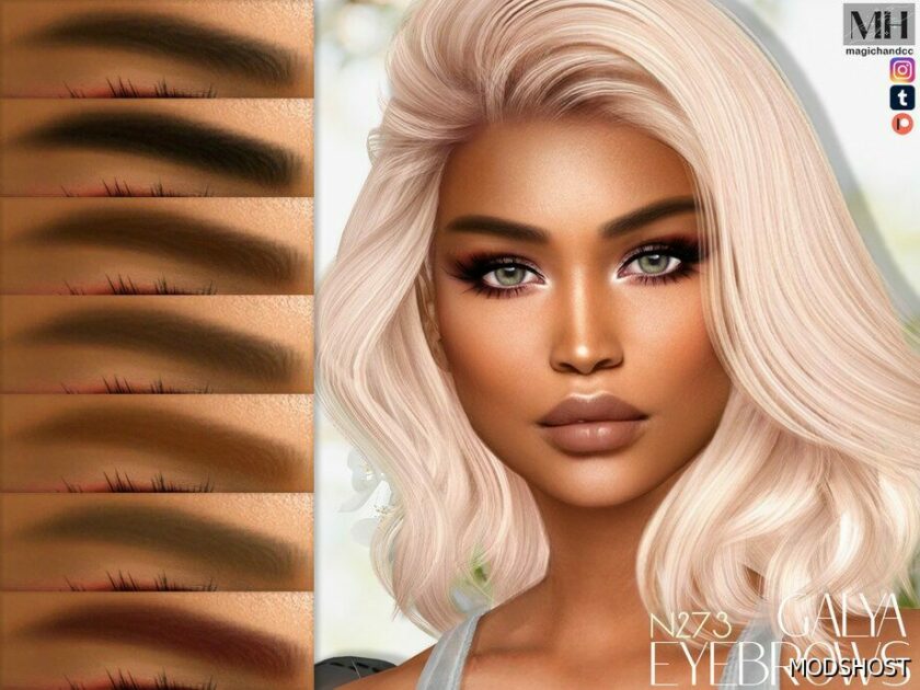 Sims 4 Eyebrows Hair Mod: Patreon Galya Eyebrows N273 (Featured)