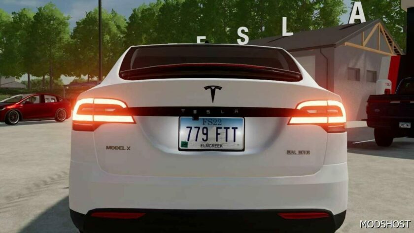 FS22 Tesla Car Mod: Model X 2017 Edited V2.0 (Featured)