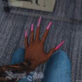 GTA 5 Player Mod: Serpent Nail SET for MP Female (Image #2)