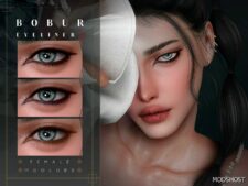 Sims 4 Female Makeup Mod: Thin Smoky Eyeliner (Featured)