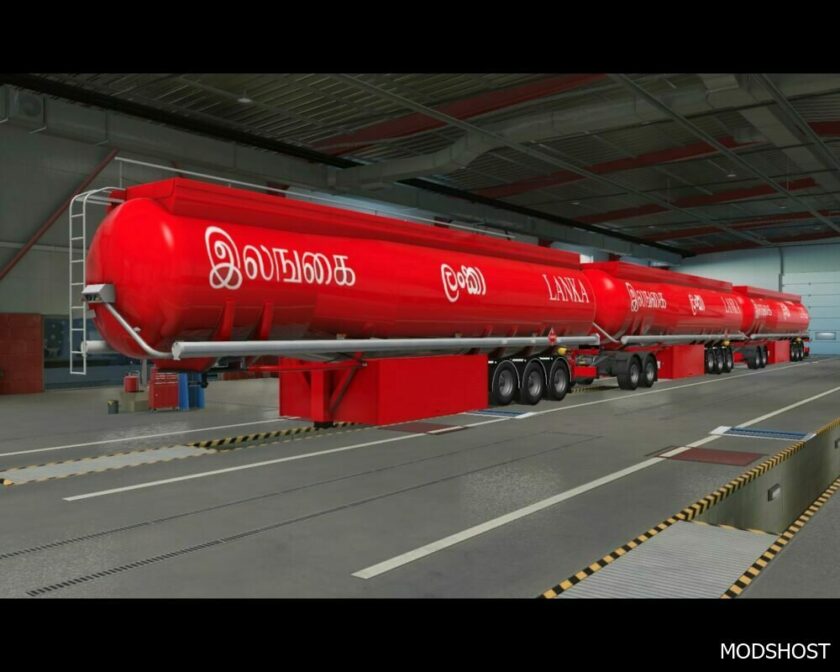 ETS2 Skin Mod: Ceypetco Fuel Tanker Trailer 1.49 (Featured)