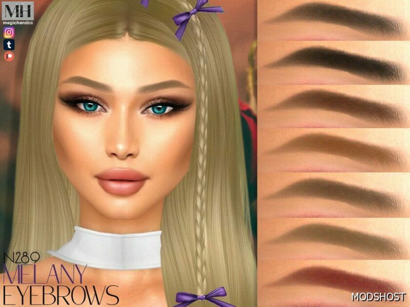 Sims 4 Eyebrows Hair Mod: Melany Eyebrows N289 (Featured)