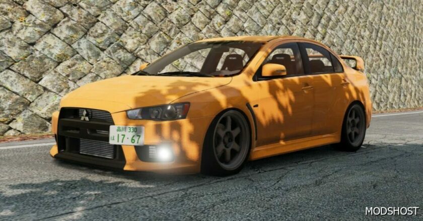 BeamNG Mitsubishi Car Mod: Lancer EVO X 0.31 (Featured)