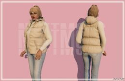 GTA 5 Player Mod: Hooded Puffer Vest for MP Female (Featured)