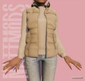 GTA 5 Player Mod: Hooded Puffer Vest for MP Female (Image #3)